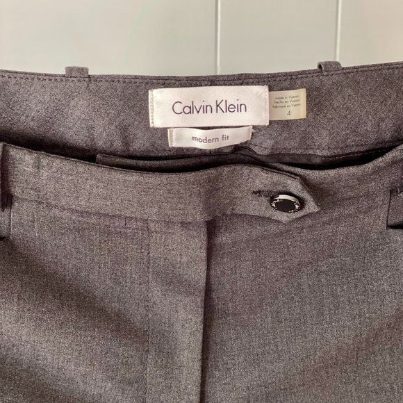 Calvin Klein Women's Trousers | Modern Fit Size 4 | Dark Heathered Grey - Picture 2 of 4